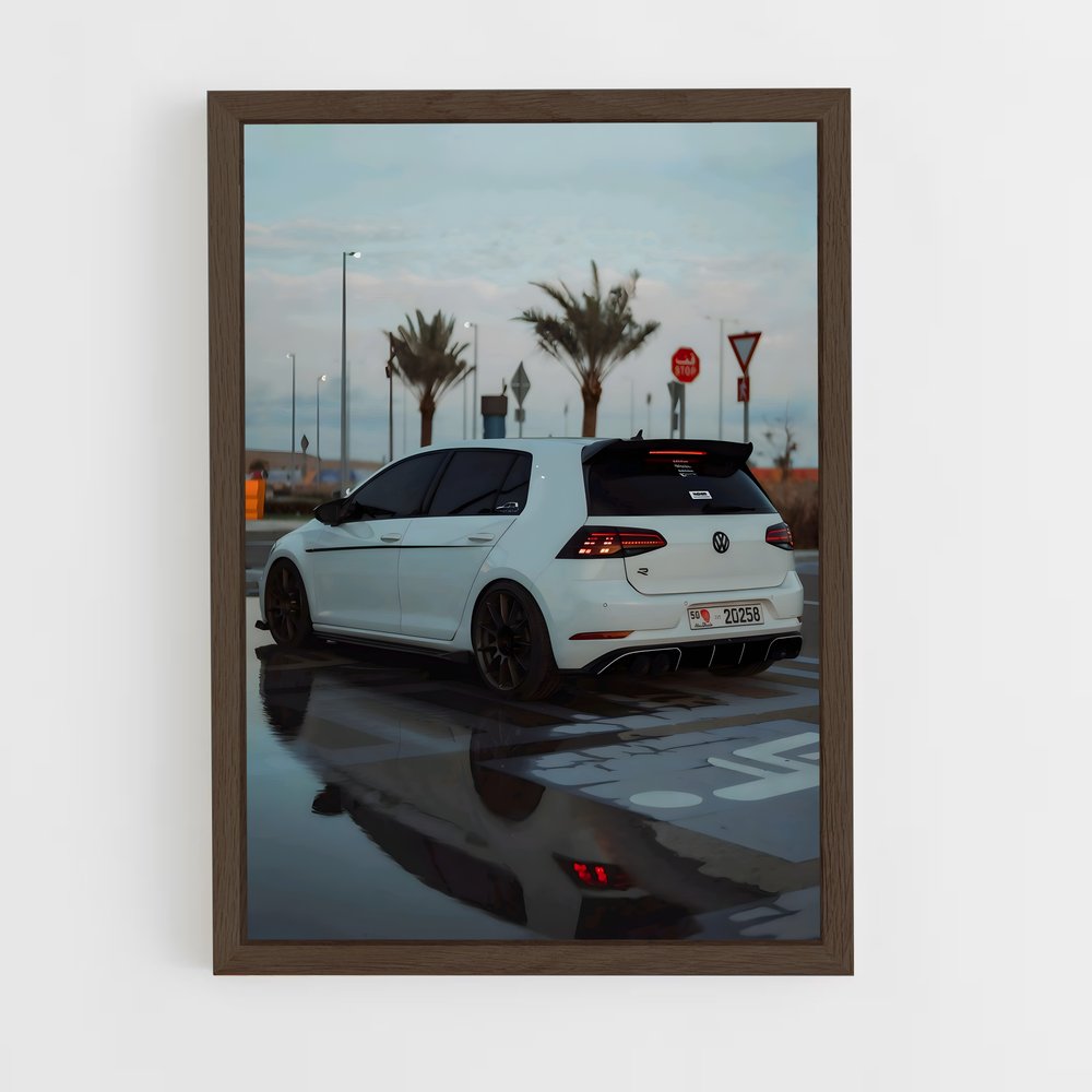 Poster Golf sous la Pluie – affiche Volkswagen (vue 5)